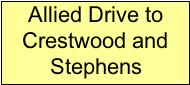 Text Box: Allied Drive to Crestwood and Stephens